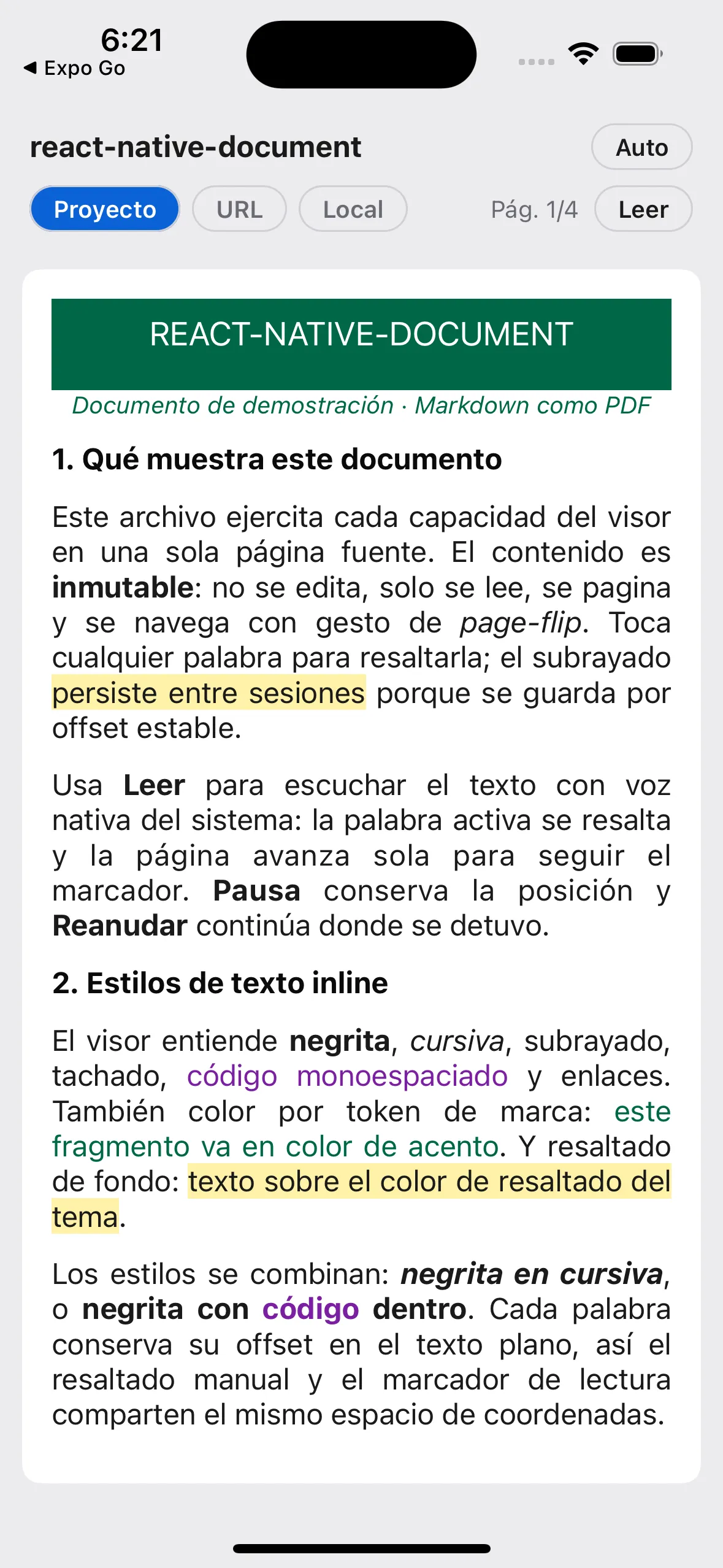 react-native-md-document — Vista previa